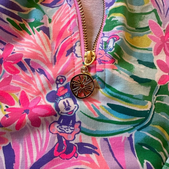 Disney Parks Lilly Pulitzer Jacket XXS Zip Pullover Minnie Mouse & Daisy… - Picture 9 of 10